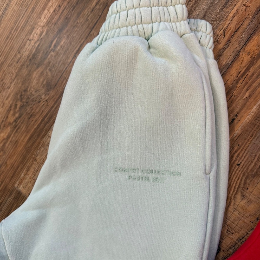 Comfrt Sweatpants Womens Small Red Mint Green Pastel Joggers Sweatpants Bundle❤️ - Picture 11 of 15